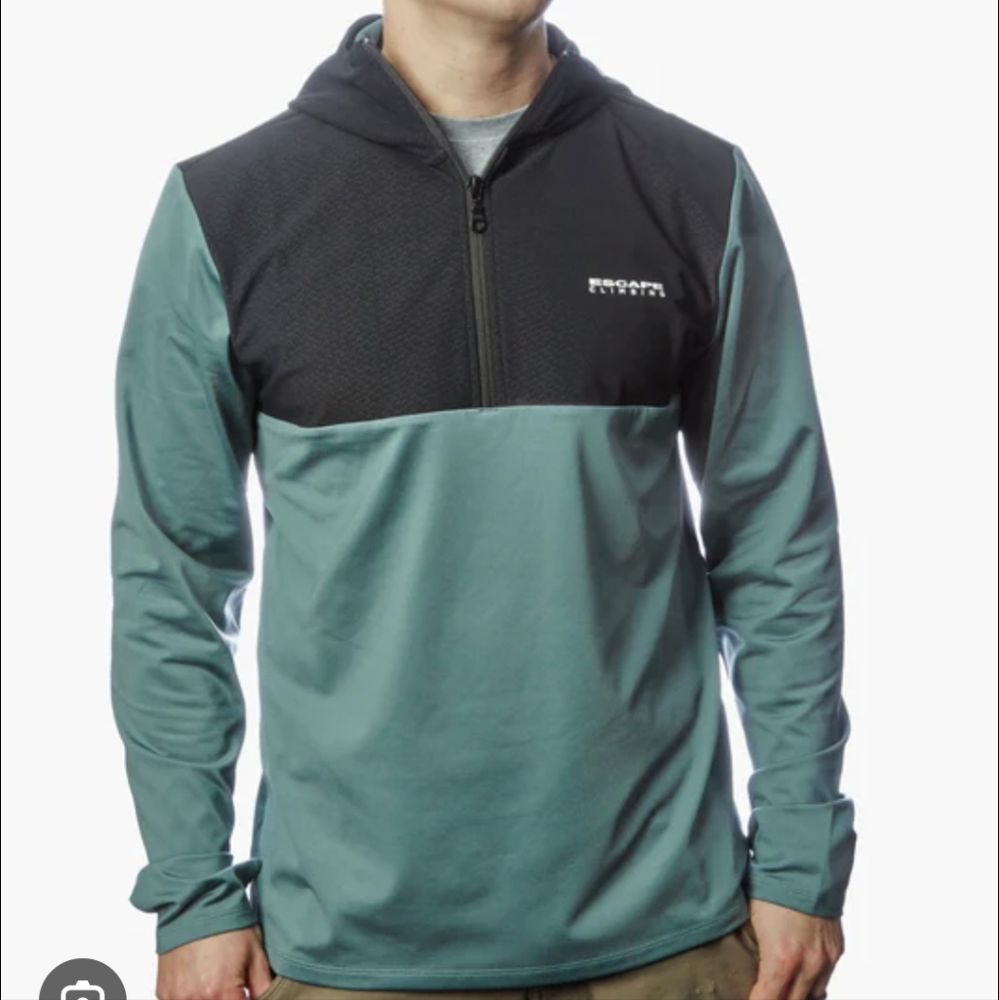 Mens StoneSurfer Hoodie Escape Climbing Pullover Half Zip XL Dark Teal